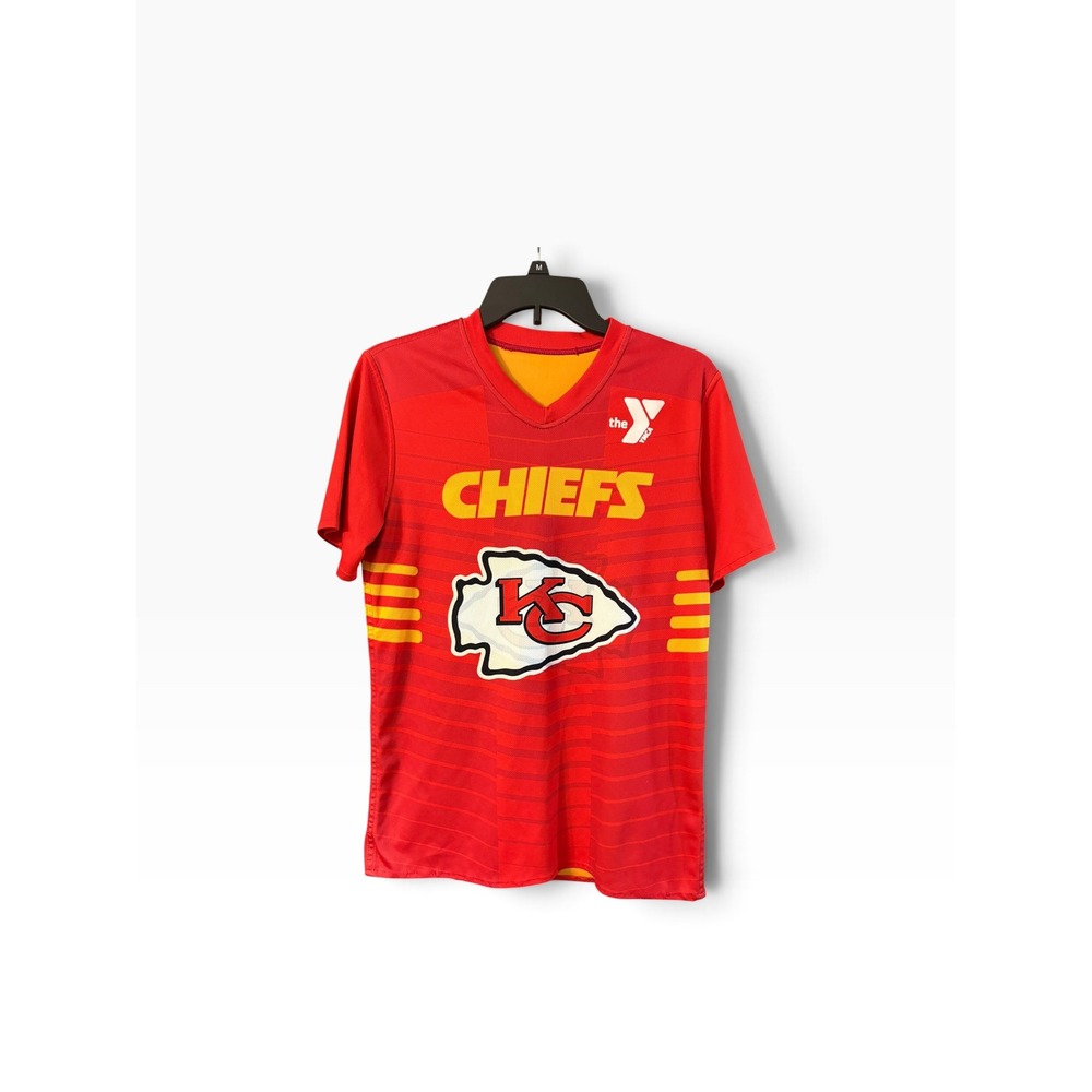 NFL Flag Football Kansas City Chiefs Jersey Youth Large Red YMCA Play Football